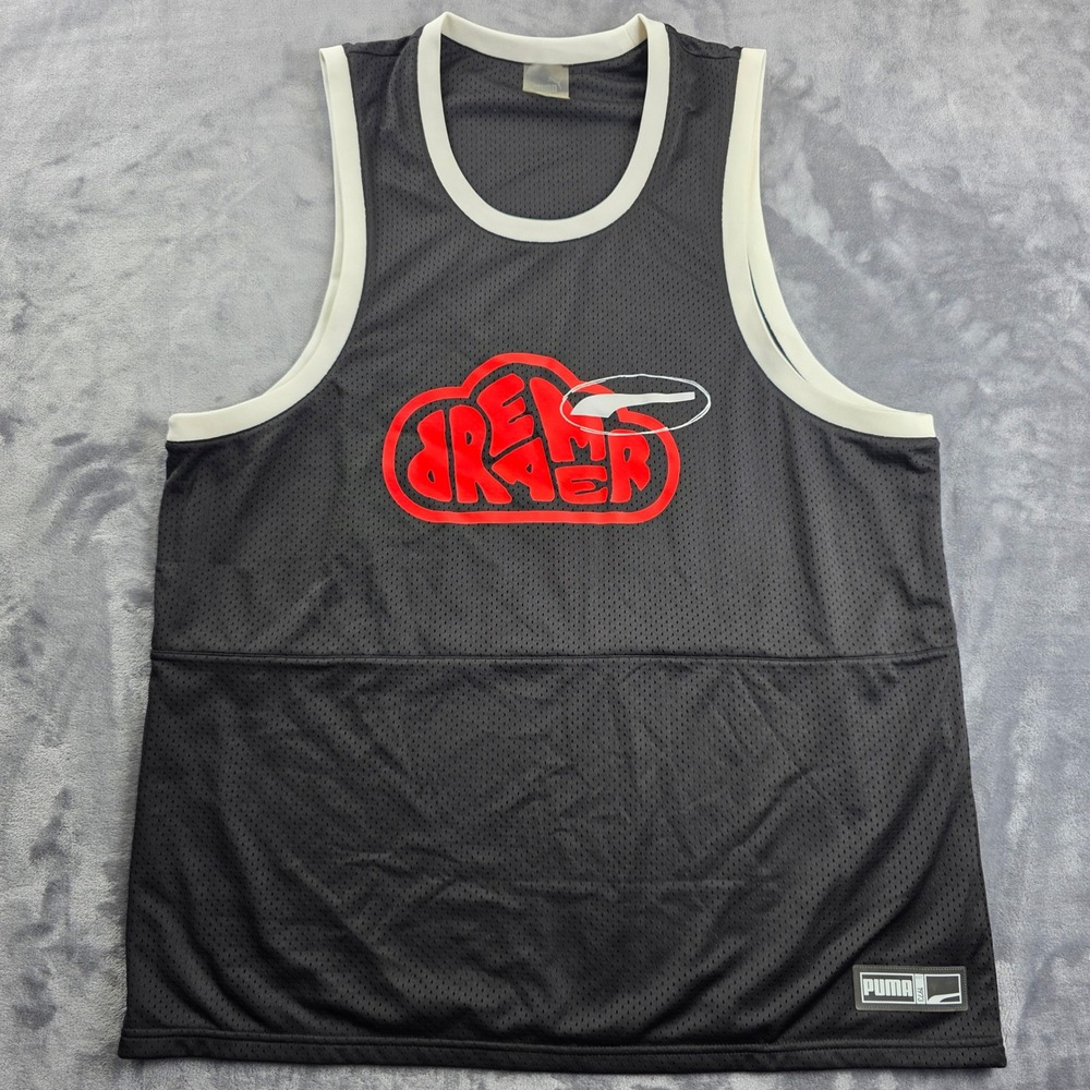Puma Basketball Jersey Mens XXL Black Dreamville Dreamer Mesh Tank Top Graphic